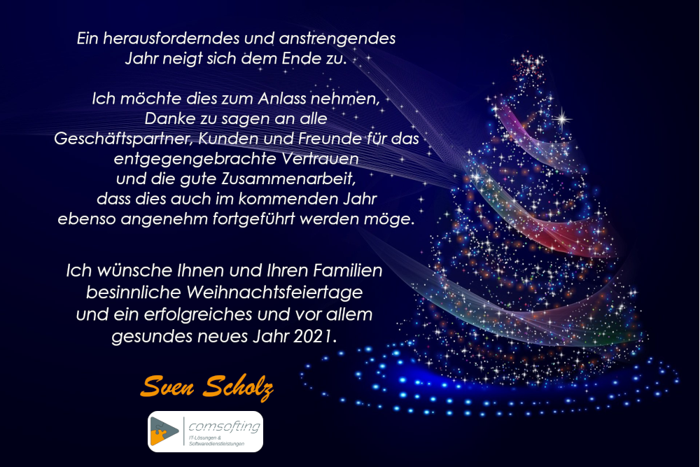 Weihnachtsgrüße 2020